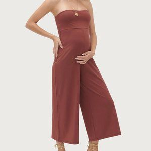 HATCH Maternity - The Body Strapless Jumpsuit - Anise - Small
